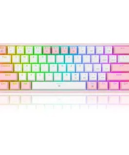 Alternative view of Кабелна/Bluetooth 5/2.4GHz RGB механична геймърска клавиатура Redragon Fizz Pro K616-RGB-WP_RD - бяло/розово