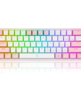 Alternative view of Кабелна/Bluetooth 5/2.4GHz RGB механична геймърска клавиатура Redragon Fizz Pro K616-RGB-WP_RD - бяло/розово