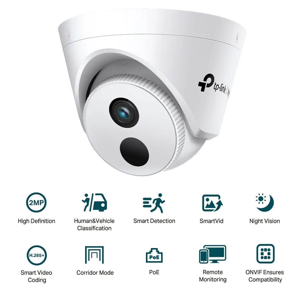2MP IR куполна мрежова камераTP-Link Turret Network Camera VIGI C420I(2.8mm) - Image 170