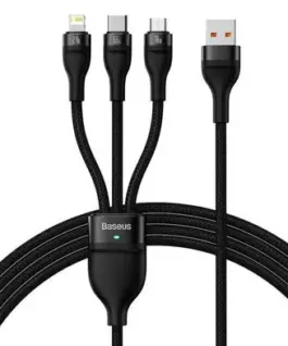 Кабел за данни за бързо зареждане Baseus Flash Series Ⅱ USB към M L C 66W 1.2м CASS040001 -