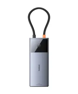 Alternative view of Докинг станция Baseus Metal Gleam Series II 155478 6-в-1 USB-A/USB-C/USB-C PD/HDMI/RJ45 - черен