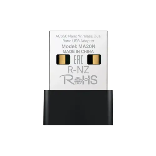 Безжичен Nano USB адаптер Mercusys MA20N AC650