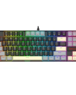 Механична геймърска клавиатура Redragon Kumara K552LGY-RGB с RGB осветление с Red switches - черна със