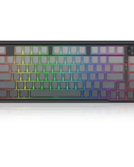 Bluetooth и безжична механична геймърска клавиатура Redragon Ucal Pro K673SP-RGB-PRO RGB осветление - черна със сив