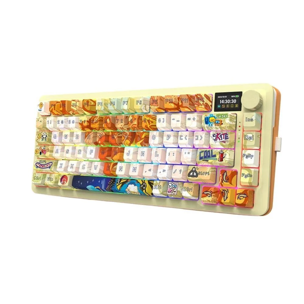 Геймърска механична клавиатура Redragon Flekact Pro Art Anime K708GF-RGB-PRO с Bluetooth и безжична връзка и RGB осветление - Image 6