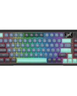 Bluetooth и безжична механична геймърска клавиатура Redragon Behemoth Pro K724GBG-RGB-PRO с RGB осветление - черна със