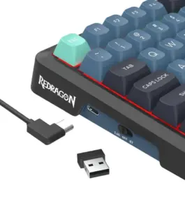 Bluetooth и безжична механична геймърска клавиатура Redragon Behemoth Pro K724SP-RGB-PRO