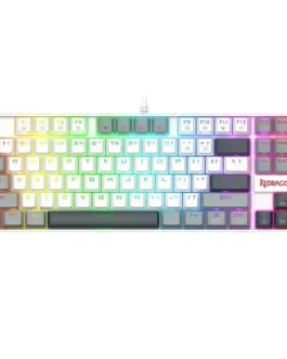 Alternative view of Геймърска механична клавиатура Redragon Kumara K552WGL-RGB с RGB осветление и red switches - бяла със сиво