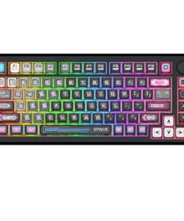 Bluetooth и безжична механична геймърска клавиатура Redragon Uranus Pro 82 K732MC-RGB-PRO RGB осветление -