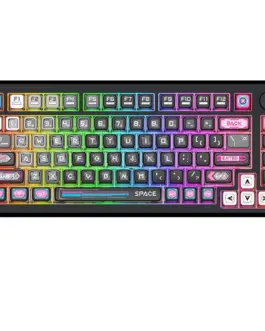 Bluetooth и безжична механична геймърска клавиатура Redragon Uranus Pro 82 K732MC-RGB-PRO RGB осветление -