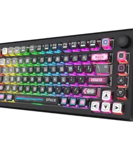 Alternative view of Bluetooth и безжична механична геймърска клавиатура Redragon Uranus Pro 82 K732MC-RGB-PRO, RGB осветление - черна