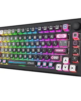 Alternative view of Bluetooth и безжична механична геймърска клавиатура Redragon Uranus Pro 82 K732MC-RGB-PRO, RGB осветление - черна