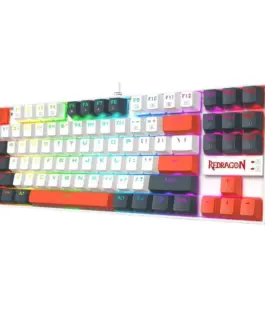 Alternative view of Механична геймърска клавиатура Redragon Kumara K552WLR-RGB – бяла със сиво и оранжево RGB осветление