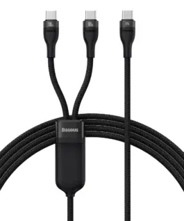 Кабел Baseus Flash Series Ⅱ Fast Charging 2 в 1 USB-C - 2xUSB-C 100W 1.5м CASS060001 -