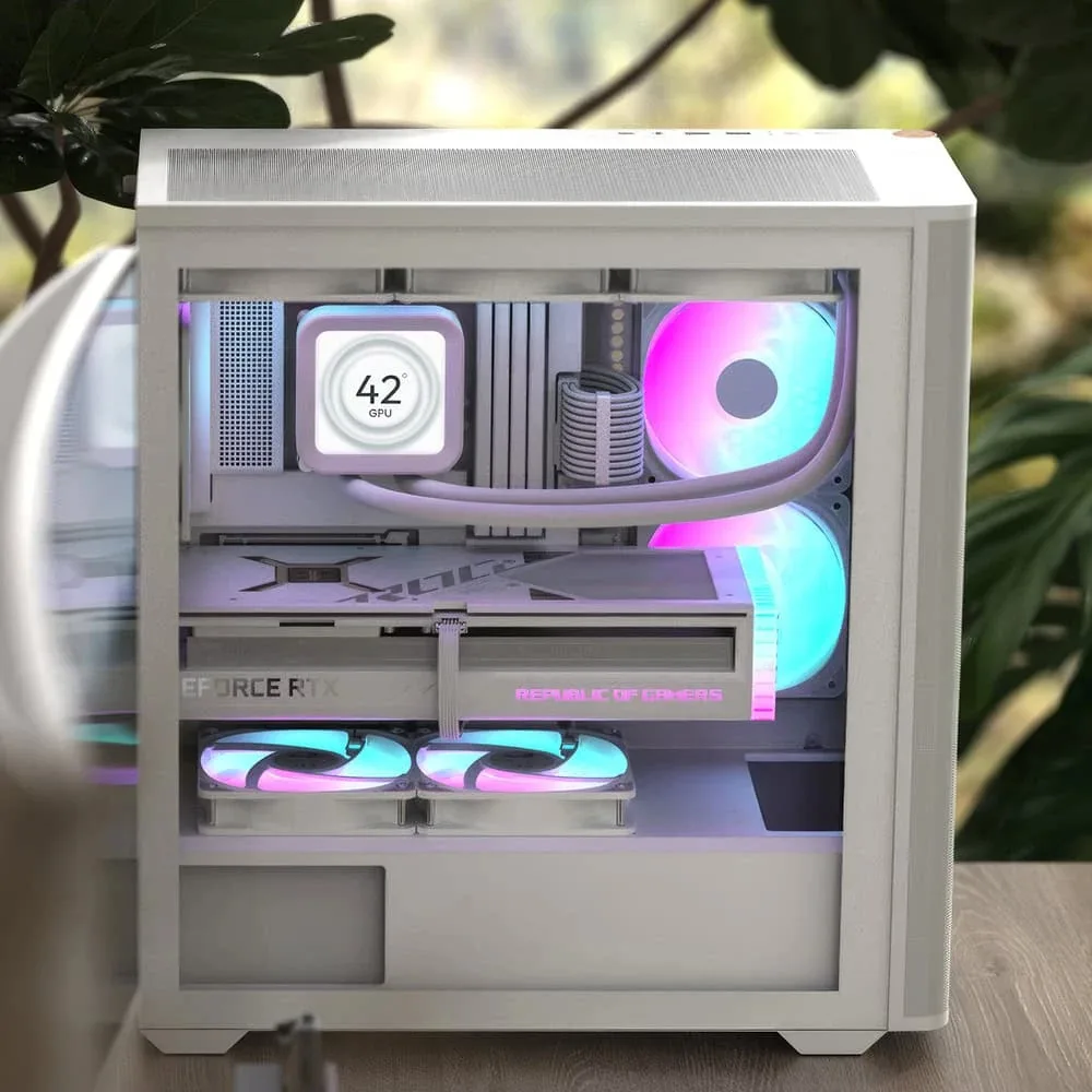 AeroCool кутия Case ATX - D501A White, Addressable RGB, Wood - Image 189