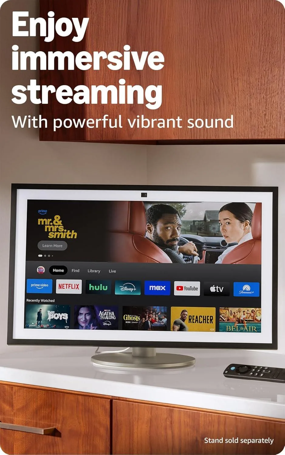 Amazon Echo Show 15 Smart 15.6" FHD + Fire TV , Alexa, дисплей за визуализация, черен, gen 2 - Image 3