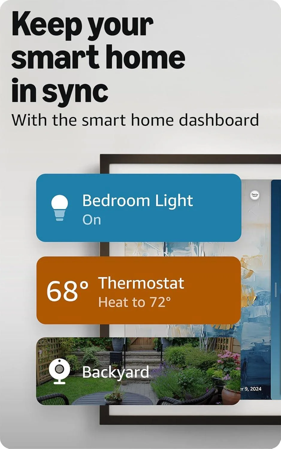 Amazon Echo Show 15 Smart 15.6" FHD + Fire TV , Alexa, дисплей за визуализация, черен, gen 2 - Image 5