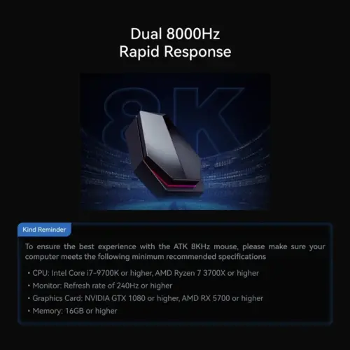 ATK професионална геймърска мишка Wireless Gaming Mouse Z1 PRO MAX – 8K
