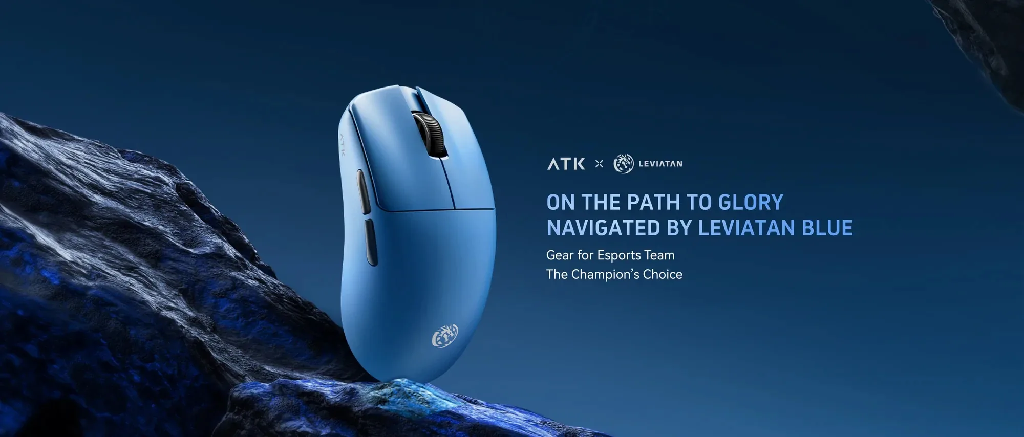 ATK професионална геймърска мишка Wireless Gaming Mouse F1 EXTREME LEVIATAN - 8K, Omron Optical Switches, Blue - Image 326
