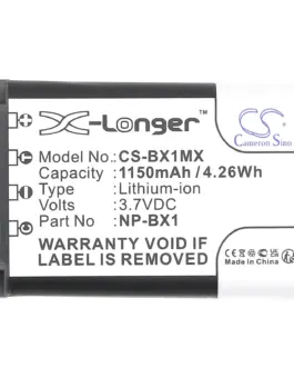 Батерия за фотоапарат SONY NP-BX1 LiIon 3.7V 1150mAh  Cameron Sino