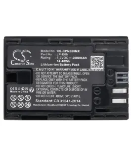 Батерия за фотоапарат CANON EOS 5D EOS 60D LiIon 7.2V 2000mAh  Cameron Sino