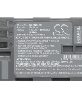 Батерия за апарат NIKON EN-EL3E  Li-Ion 7.4V 1500mAh Cameron Sino