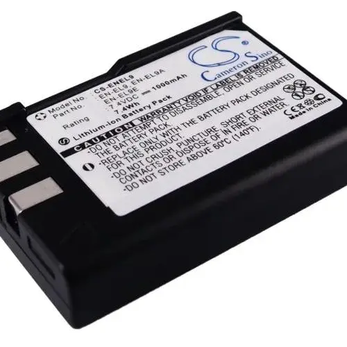 Батерия за апарат NIKON EN-EL9  D-SLR D40 D60 D3000 D5000 7.4V 1000mAh Li-Ion Cameron