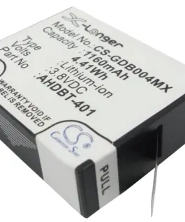 Батерия за камера GOPRO Hero 4; HERO 4 Plus  AHDBT-401  38V 1160mAh   LIIon Cameron