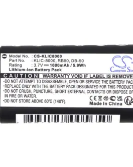 Alternative view of Батерия за фотоапарат  KODAK KLIC-8000 LiIon 3.7V  1600mAh Cameron Sino