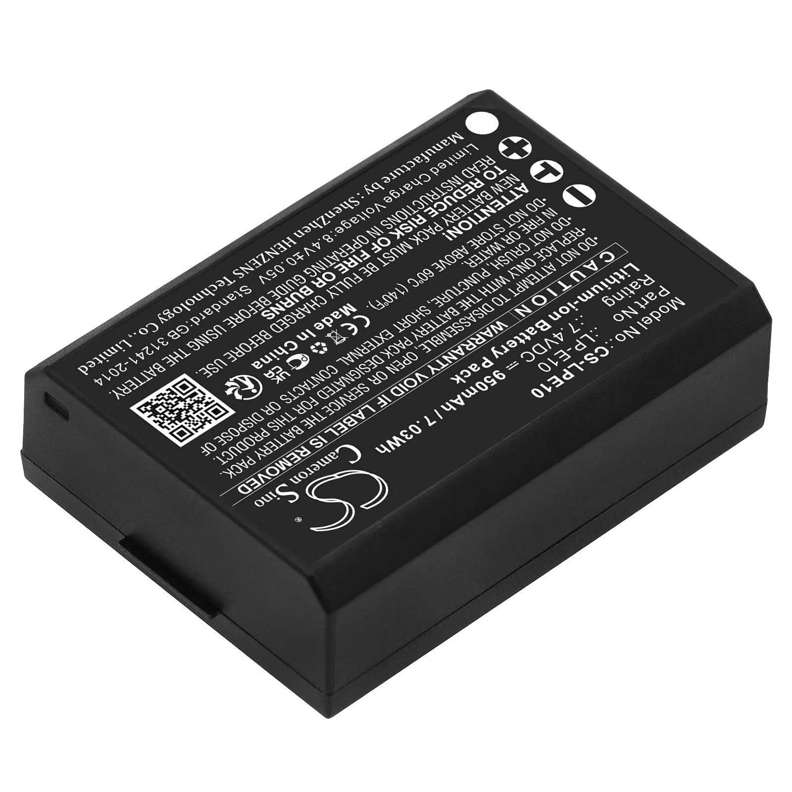 Батерия за апарат CANON LPE10 LiIon 7.4V 950mAh Cameron Sino - Image 4
