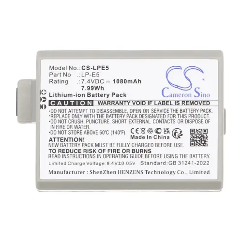 Батерия за камера CANON LPE5 LiIon 7.2V 1080mAh Cameron Sino