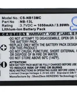 Батерия за фотоапарат / камера CANON NB13MC  NB13L  37V 1050 mAh  LiIon Cameron