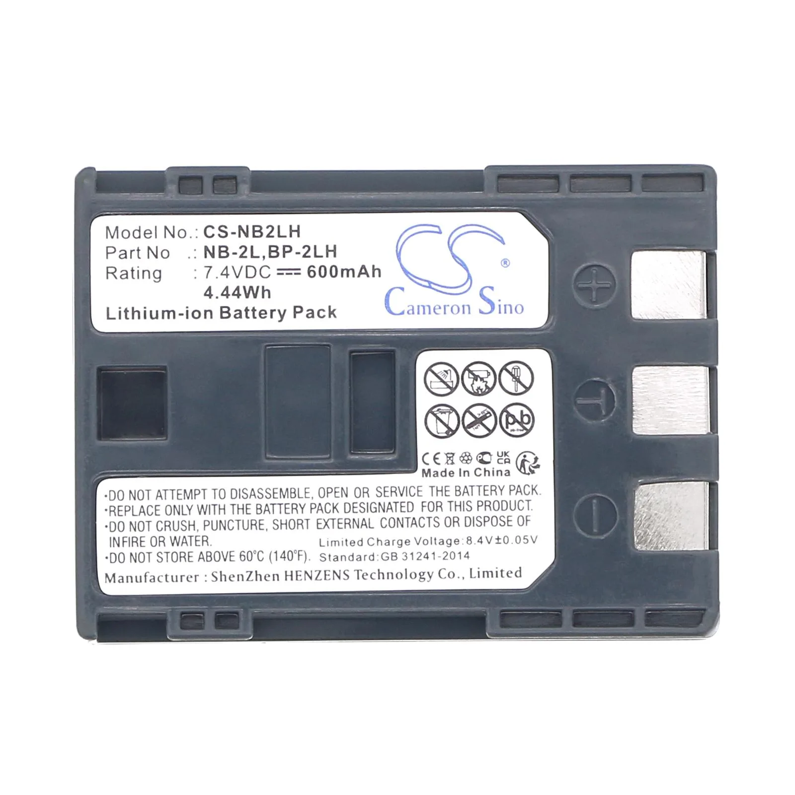 Батерия за фотоапарат /камера CANON NB2LH LiIon 7.4V 600mAh Cameron Sino