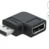 Адаптер Delock 90° DisplayPort 1.4  20 pin  мъжко (male) към  DisplayPort 1.4 20 pin женско (female) 8К 7680 x 4320 @ 60