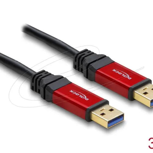 Alternative view of Delock Cable USB 3.2 Type-A male > USB 3.0 Type-A male 3 m metal