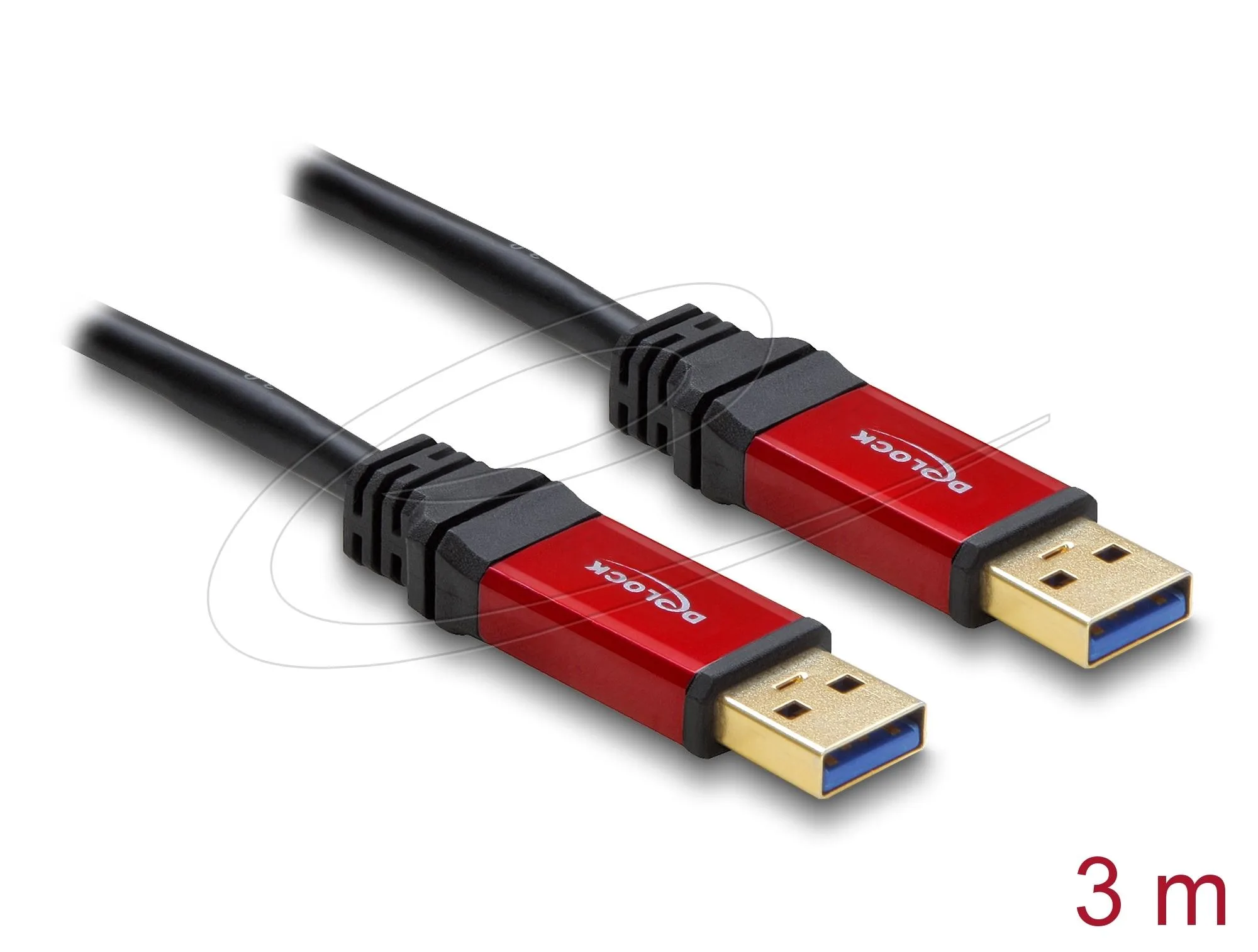 Delock Cable USB 3.2 Type-A male > USB 3.0 Type-A male 3 m metal - Image 2