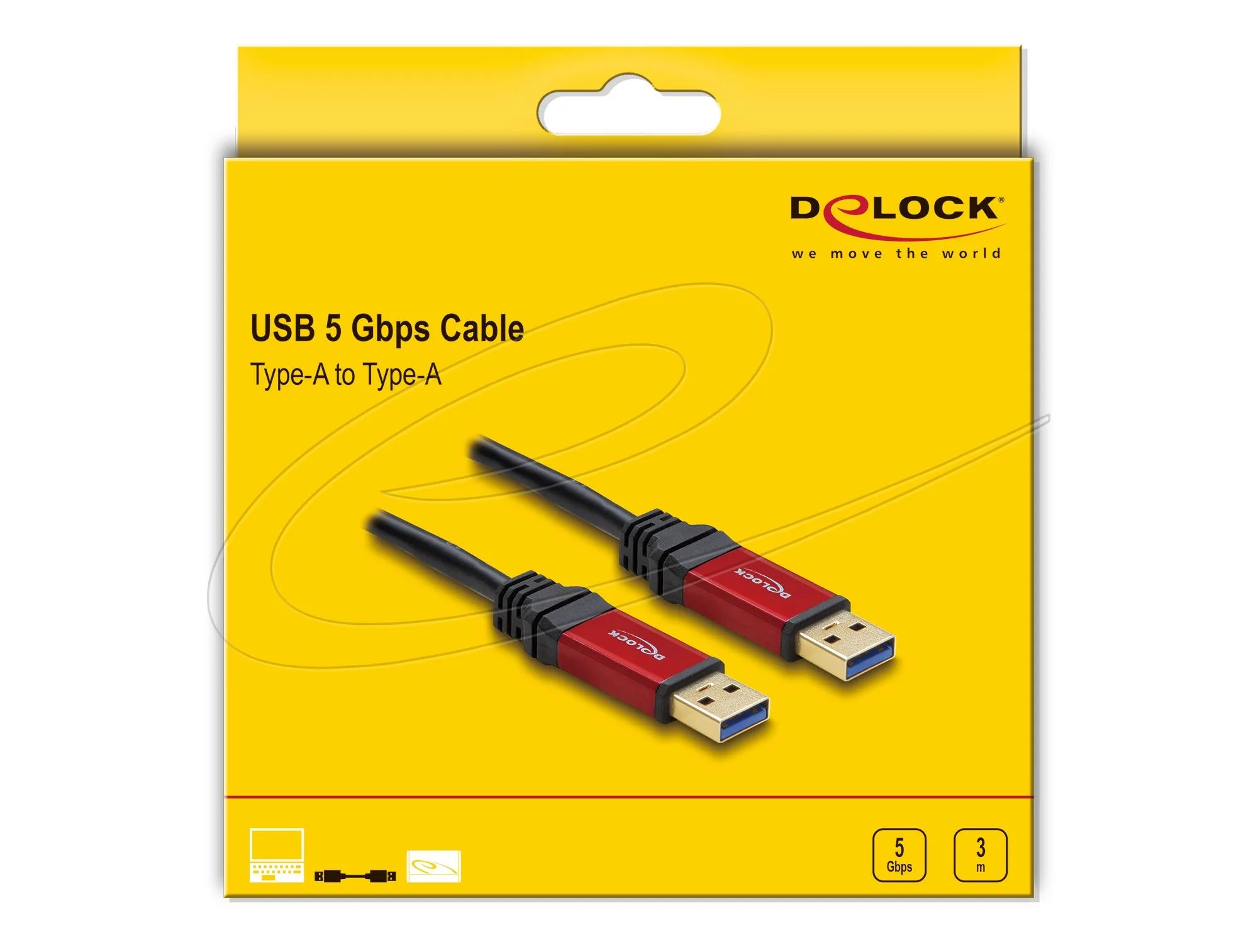 Delock Cable USB 3.2 Type-A male > USB 3.0 Type-A male 3 m metal - Image 4