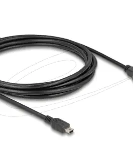 Кабел Delock USB 2.0 мъжко към mini-B USB 2.0  мъжко двойно екраниран трансфер до 480 Mb/s 3.0м