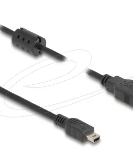 Alternative view of Кабел Delock USB 2.0 мъжко към mini-B USB 2.0  мъжко, двойно екраниран, трансфер до 480 Mb/s, 3.0м,