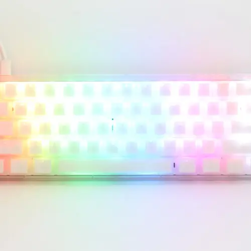 Ducky професионална геймърска механична клавиатура Professional Gaming Mechanical Keyboard One 3 Mini Aura White - Cherry MX RGB Brown
