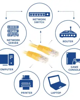 Alternative view of ACT  Мрежов пач кабел cat.6, U/UTP  5м, жълт, булк