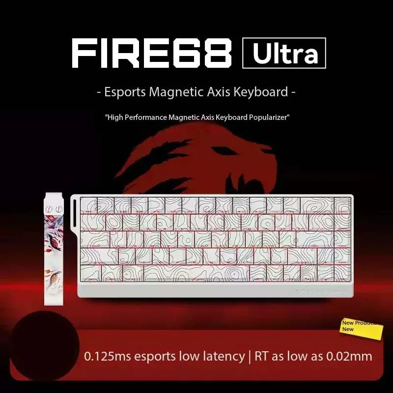 Madlions професионална геймърска механична клавиатура Professional Gaming Mechanical Keyboard FIRE 68 ULTRA - 8K, Gateron Magnetic Jade Switches - White Counto - Image 218