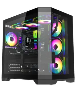 Gamemax кутия Case ATX - HYPE-A Black - 4 x 120 mm Addressable RGB fans