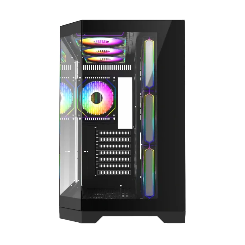 Gamemax кутия Case ATX - HYPE-A Black - 4 x 120 mm Addressable RGB fans - Image 3