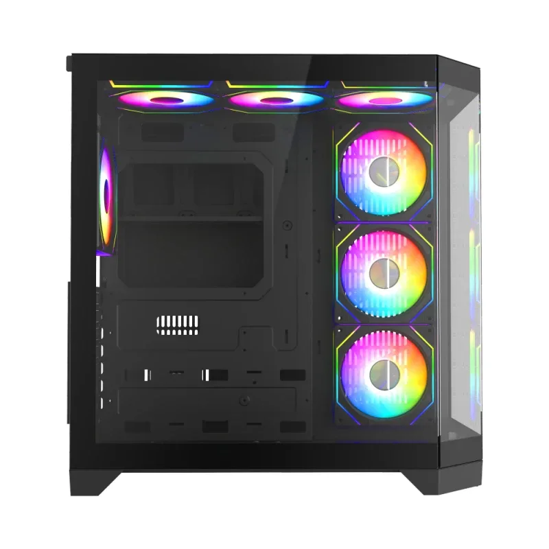 Gamemax кутия Case ATX - HYPE-A Black - 4 x 120 mm Addressable RGB fans - Image 4
