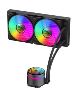 Alternative view of Gamemax водно охлаждане Water Cooling IceBurg 240 Infinity Black - Infinity Mirror, Addressable RGB