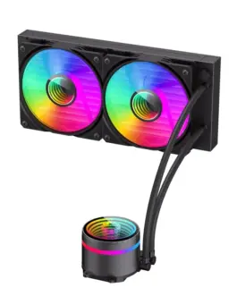 Alternative view of Gamemax водно охлаждане Water Cooling IceBurg 240 Infinity Black - Infinity Mirror, Addressable RGB