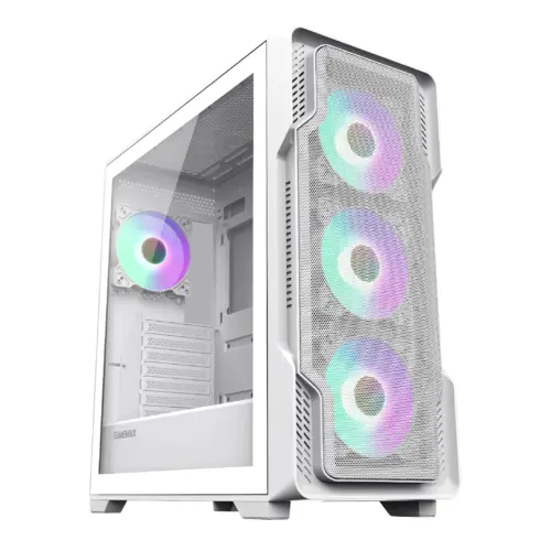 Gamemax кутия Case EATX - SIEGE White - Addressable RGB