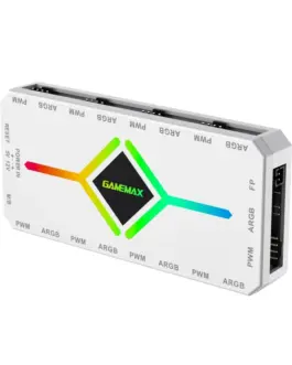 Alternative view of Gamemax разклонител за вентилатори Fan Hub - V4.0 PWM ARGB Hub + Controller White