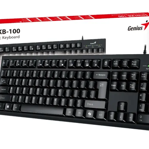 Genius клавиатура кирилизирана Smart Keyboard KB-100 Black – AI
